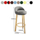Contemporary Wood Stool Fabric Cushion in Matte Finish for Home