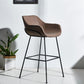 Scandinavian Faux Leather Upholstered Counter Stool with 4 Legs in Matte Finish for Home Brown 1 Piece Clearhalo 'Bar Furniture' 'Bar Stools' 'bar_stools' 'furn' 'furn_bar_stools' 'Furniture' 'Kitchen & Dining Furniture' 5847155