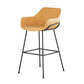 Scandinavian Faux Leather Upholstered Counter Stool with 4 Legs in Matte Finish for Home Khaki 1 Piece Clearhalo 'Bar Furniture' 'Bar Stools' 'bar_stools' 'furn' 'furn_bar_stools' 'Furniture' 'Kitchen & Dining Furniture' 5847158