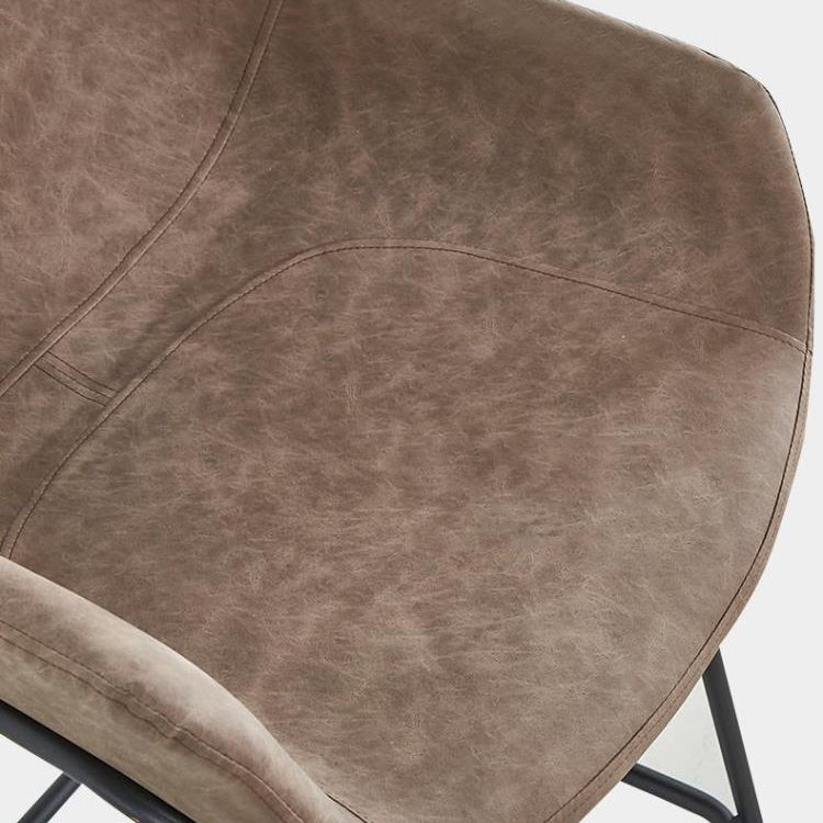 Scandinavian Faux Leather Upholstered Counter Stool with 4 Legs in Matte Finish for Home Clearhalo 'Bar Furniture' 'Bar Stools' 'bar_stools' 'furn' 'furn_bar_stools' 'Furniture' 'Kitchen & Dining Furniture' 5847161