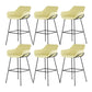 Scandinavian Faux Leather Upholstered Counter Stool with 4 Legs in Matte Finish for Home Yellow 6 Piece Set Clearhalo 'Bar Furniture' 'Bar Stools' 'bar_stools' 'furn' 'furn_bar_stools' 'Furniture' 'Kitchen & Dining Furniture' 5847164