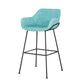 Scandinavian Faux Leather Upholstered Counter Stool with 4 Legs in Matte Finish for Home Blue 1 Piece Clearhalo 'Bar Furniture' 'Bar Stools' 'bar_stools' 'furn' 'furn_bar_stools' 'Furniture' 'Kitchen & Dining Furniture' 5847177