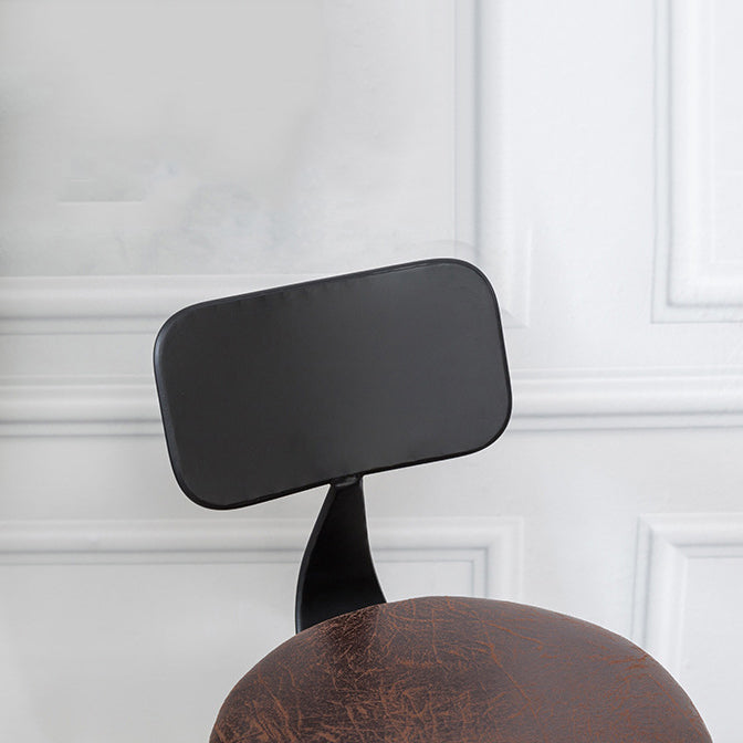 Tabouret industriel en métal, siège rond en bois, tabouret de comptoir réglable, finition mate