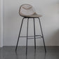 Scandinavian Style Metal Barstool Faux Leather Counter Stool with 4 Legs Taupe 1 Piece Clearhalo 'Bar Furniture' 'Bar Stools' 'bar_stools' 'furn' 'furn_bar_stools' 'Furniture' 'Kitchen & Dining Furniture' 5847384