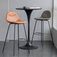 Scandinavian Style Metal Barstool Faux Leather Counter Stool with 4 Legs Clearhalo 'Bar Furniture' 'Bar Stools' 'bar_stools' 'furn' 'furn_bar_stools' 'Furniture' 'Kitchen & Dining Furniture' 5847391
