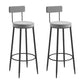 Scandinavian Metal Barstool Fabric Upholstered Counter Stool in Matte Finish Indoor