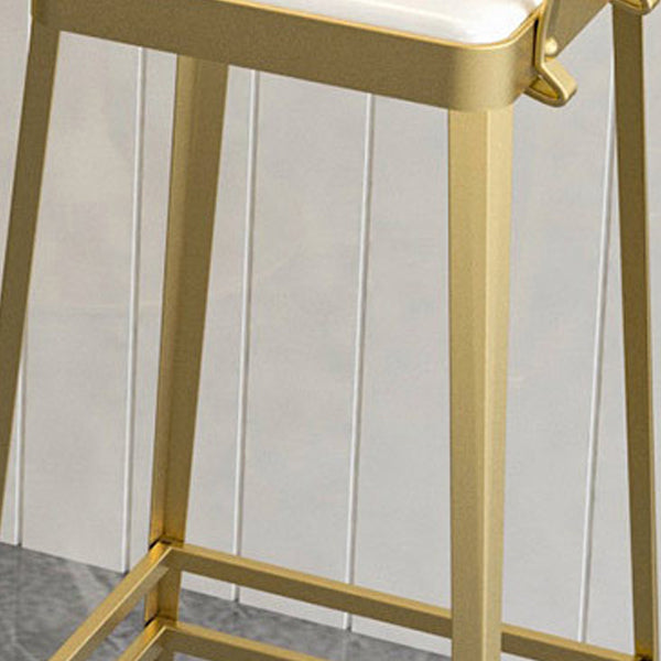 Glam Metallhocker Küche 4 -Bein -Thekeschatzhocker in mattem Finish