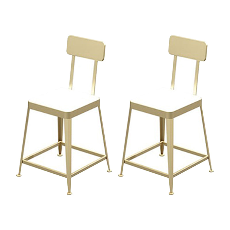 Glam Metallhocker Küche 4 -Bein -Thekeschatzhocker in mattem Finish