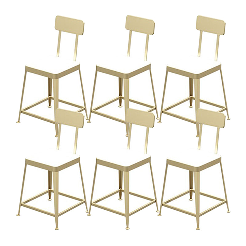 Glam Metallhocker Küche 4 -Bein -Thekeschatzhocker in mattem Finish