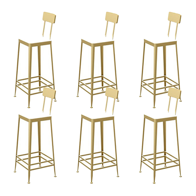 Glam Metallhocker Küche 4 -Bein -Thekeschatzhocker in mattem Finish