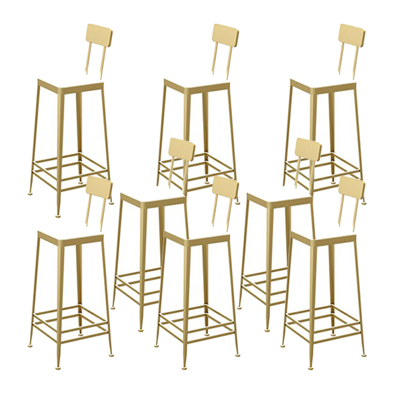 Glam metalen ontlasting keuken 4 poten tegenstoel in matte afwerking