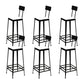 Glam Metallhocker Küche 4 -Bein -Thekeschatzhocker in mattem Finish