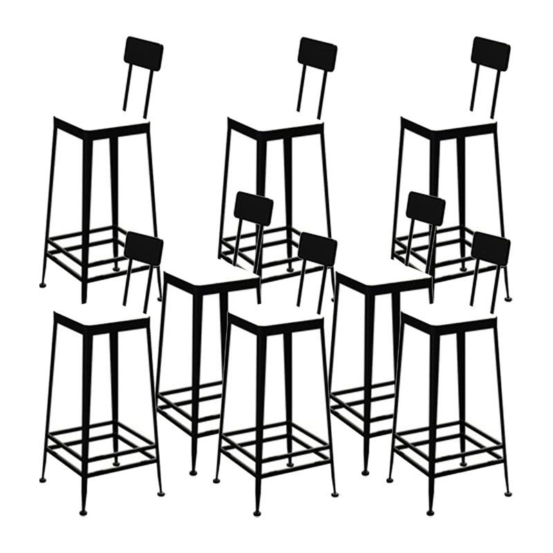 Cuisine de tabouret en métal glamour 4 jambes tabouret de comptoir en finition mate