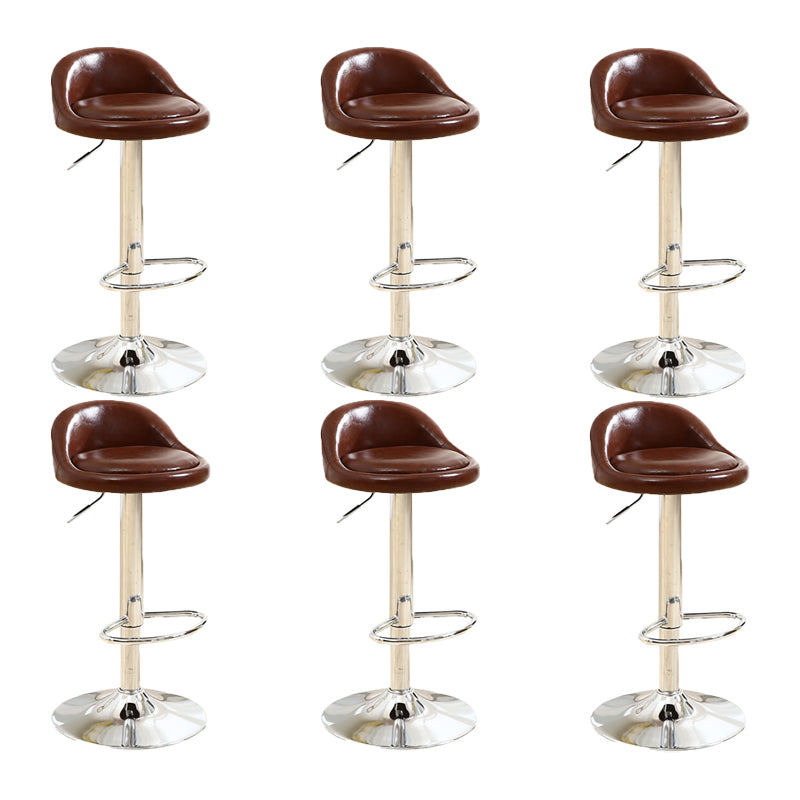 Skandinavischer Metallhocker Rundsitz gepolsterte Thekeschatzhocker