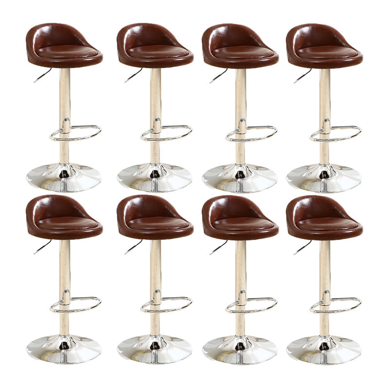 Skandinavischer Metallhocker Rundsitz gepolsterte Thekeschatzhocker