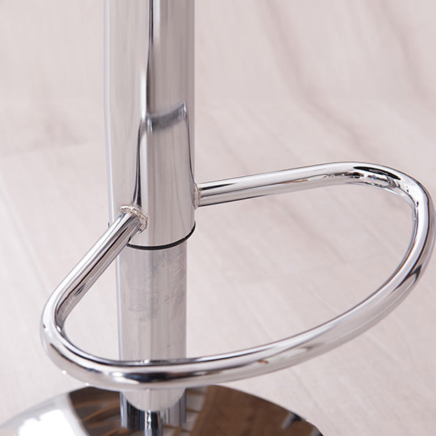 Skandinavischer Metallhocker Rundsitz gepolsterte Thekeschatzhocker