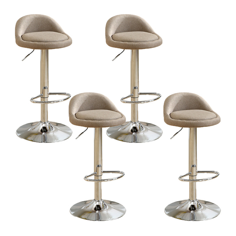 Skandinavischer Metallhocker Rundsitz gepolsterte Thekeschatzhocker