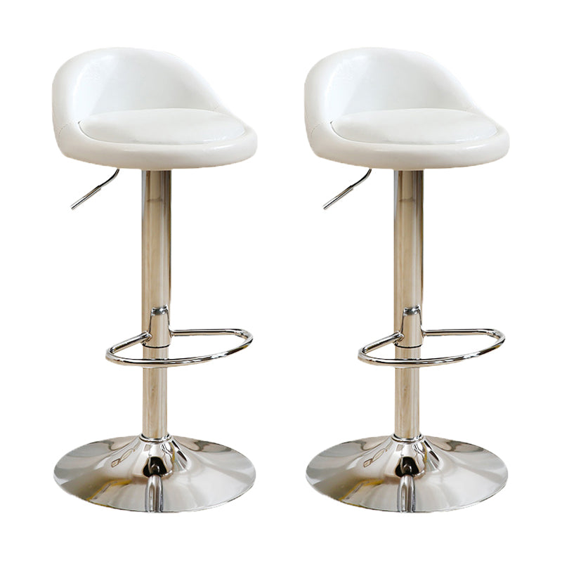 Skandinavischer Metallhocker Rundsitz gepolsterte Thekeschatzhocker