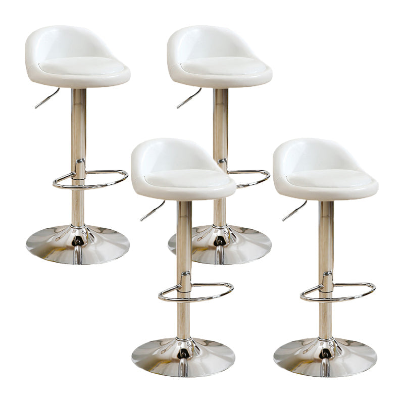 Skandinavischer Metallhocker Rundsitz gepolsterte Thekeschatzhocker