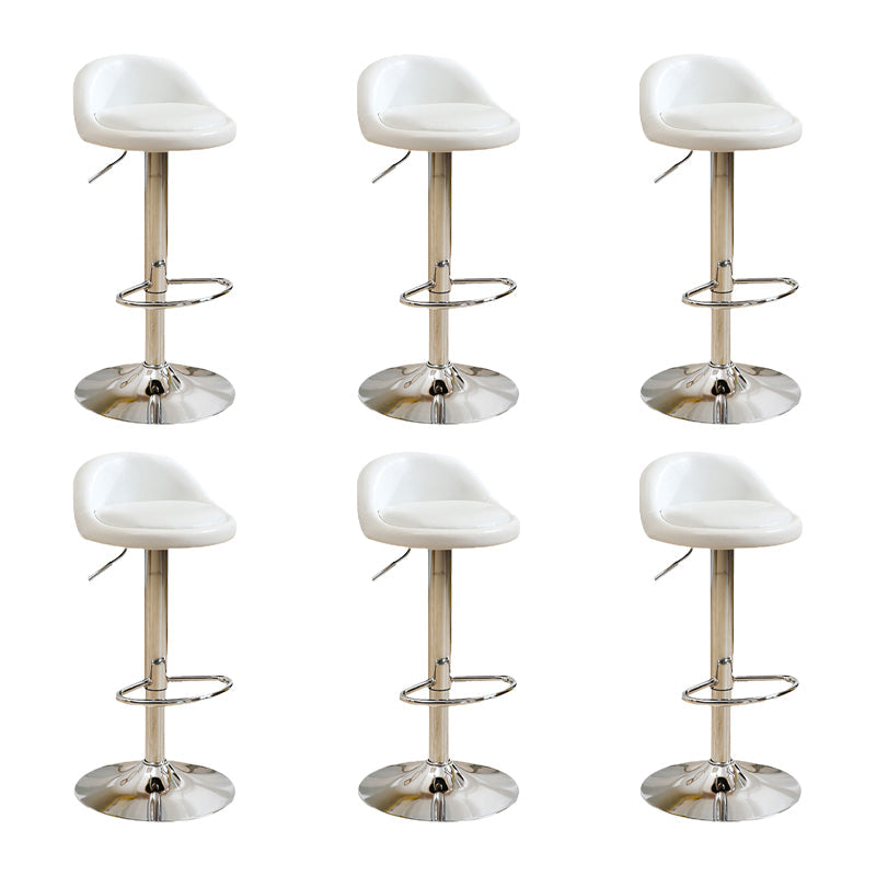 Skandinavischer Metallhocker Rundsitz gepolsterte Thekeschatzhocker