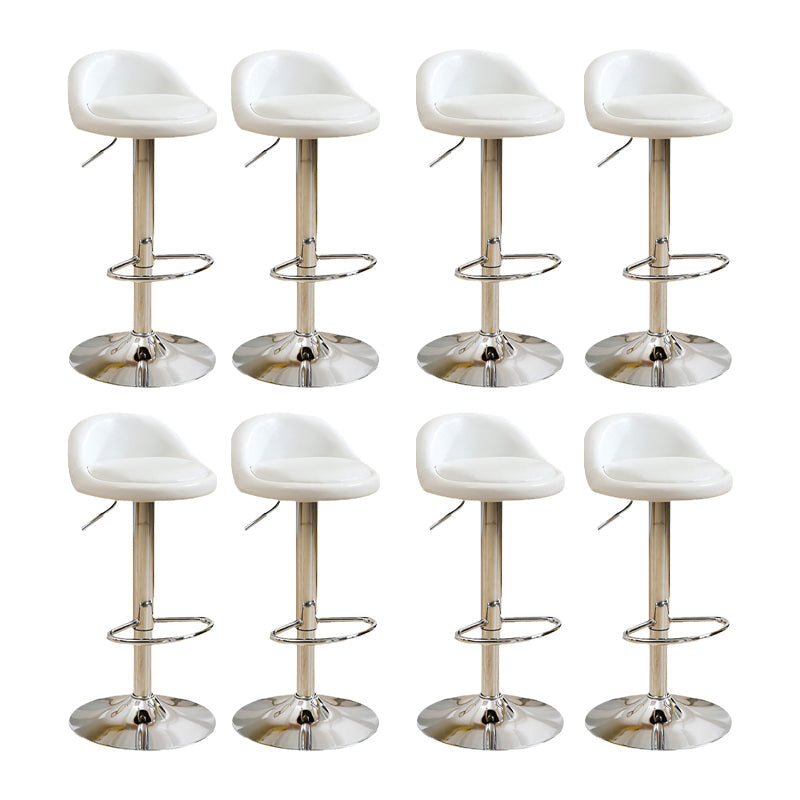 Skandinavischer Metallhocker Rundsitz gepolsterte Thekeschatzhocker