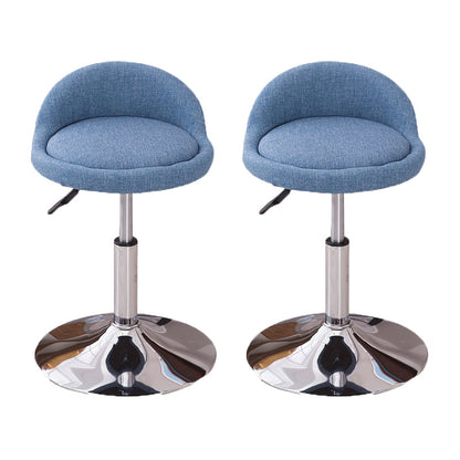 Skandinavischer Metallhocker Rundsitz gepolsterte Thekeschatzhocker