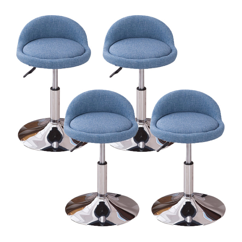 Skandinavischer Metallhocker Rundsitz gepolsterte Thekeschatzhocker