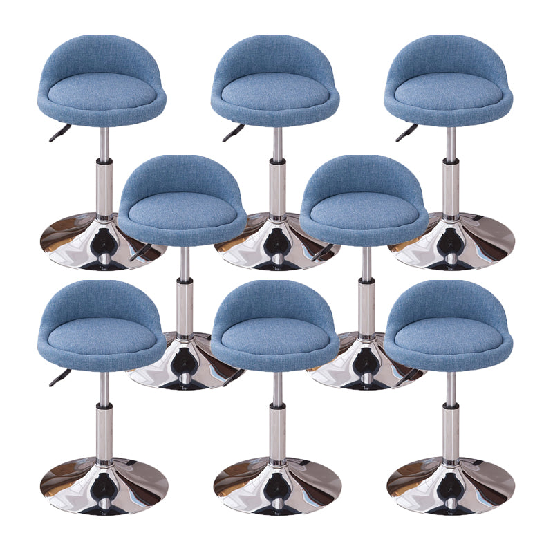 Skandinavischer Metallhocker Rundsitz gepolsterte Thekeschatzhocker