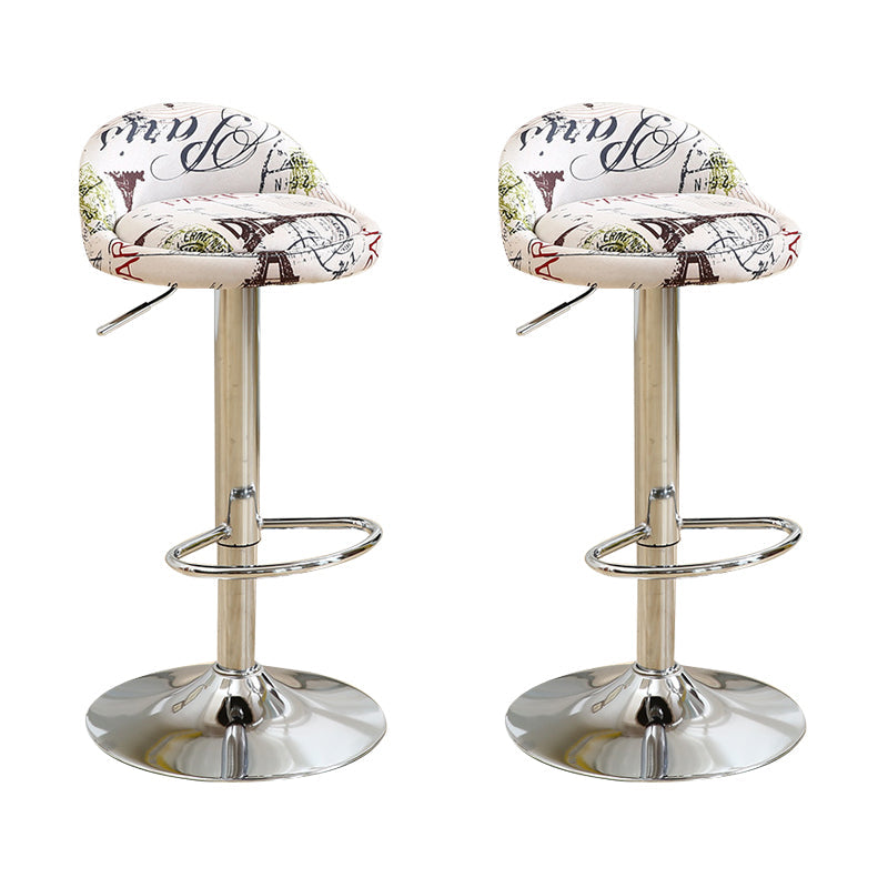 Skandinavischer Metallhocker Rundsitz gepolsterte Thekeschatzhocker