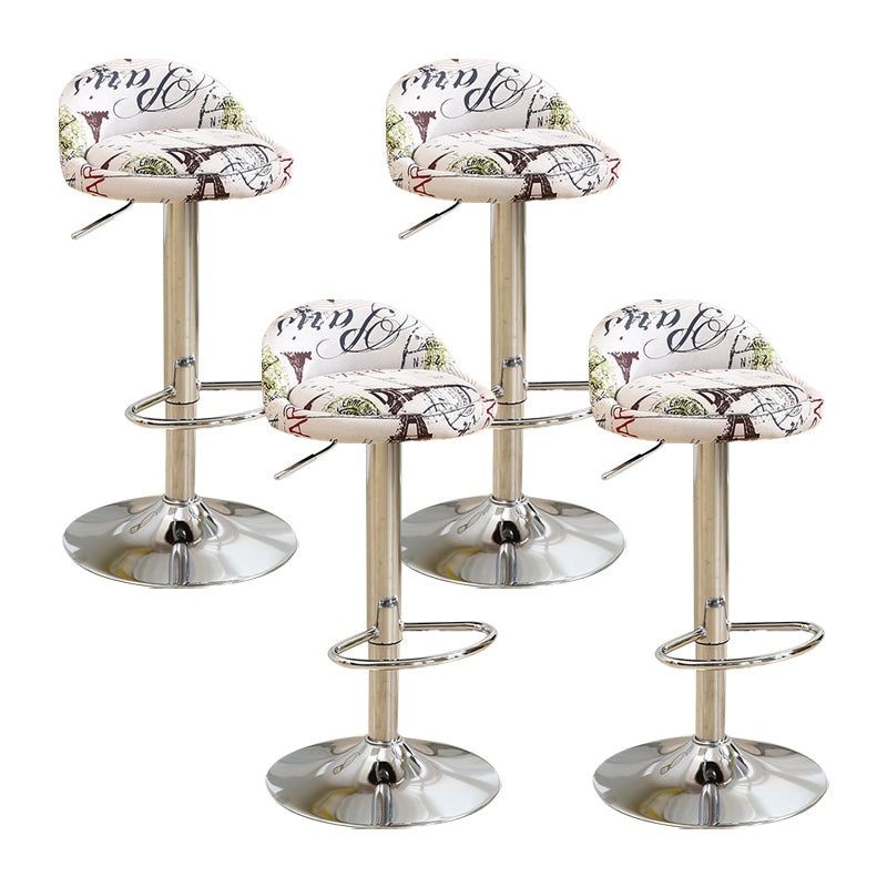 Skandinavischer Metallhocker Rundsitz gepolsterte Thekeschatzhocker