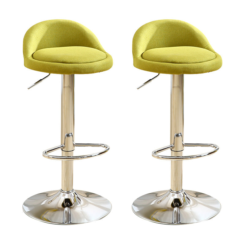 Skandinavischer Metallhocker Rundsitz gepolsterte Thekeschatzhocker