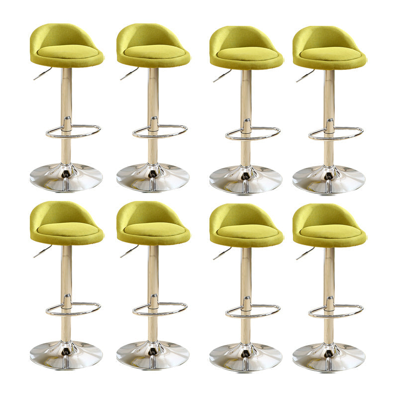 Skandinavischer Metallhocker Rundsitz gepolsterte Thekeschatzhocker