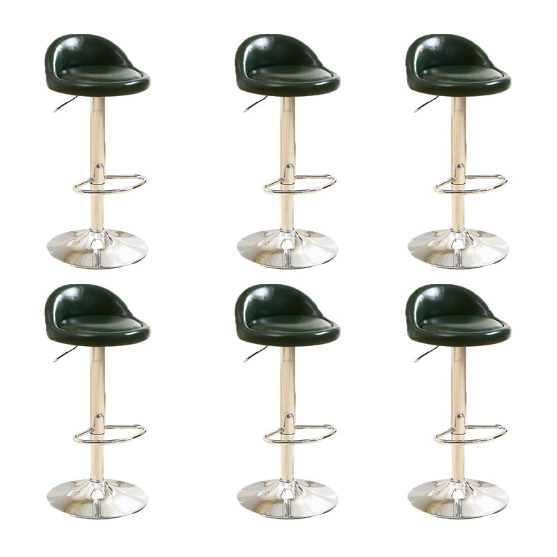 Skandinavischer Metallhocker Rundsitz gepolsterte Thekeschatzhocker