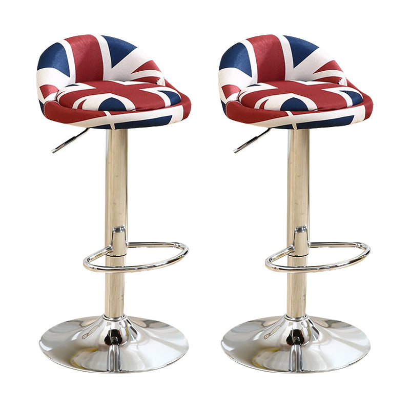 Skandinavischer Metallhocker Rundsitz gepolsterte Thekeschatzhocker