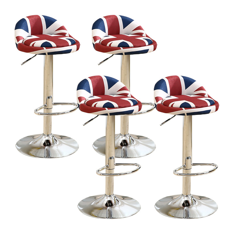 Skandinavischer Metallhocker Rundsitz gepolsterte Thekeschatzhocker