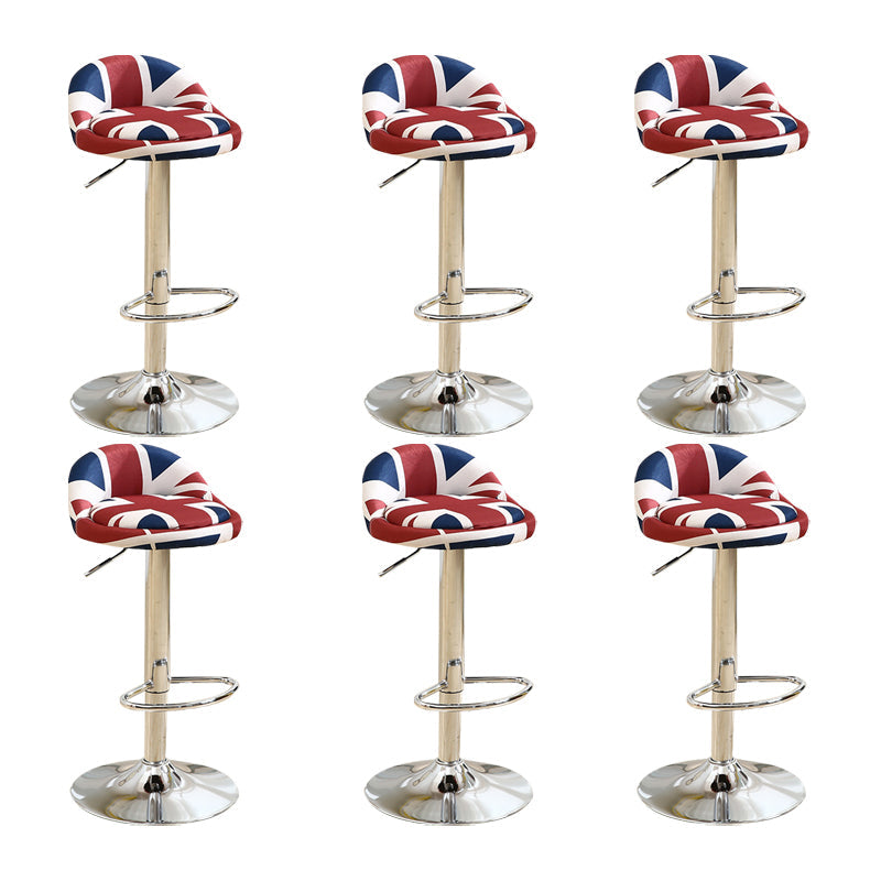 Skandinavischer Metallhocker Rundsitz gepolsterte Thekeschatzhocker