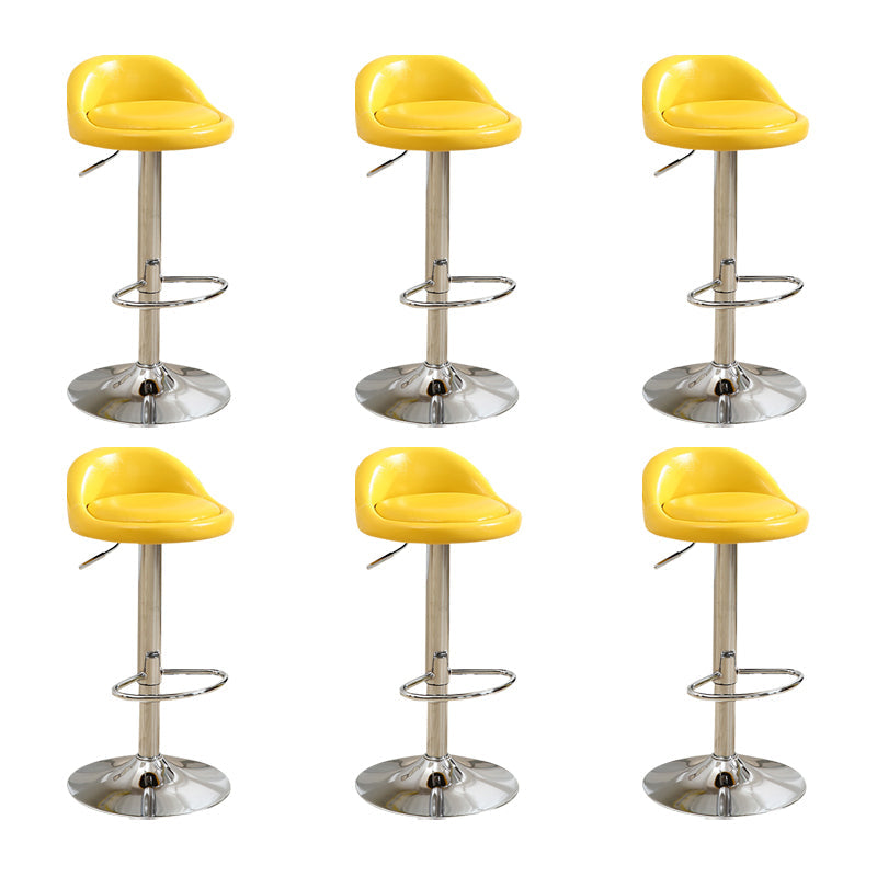 Skandinavischer Metallhocker Rundsitz gepolsterte Thekeschatzhocker