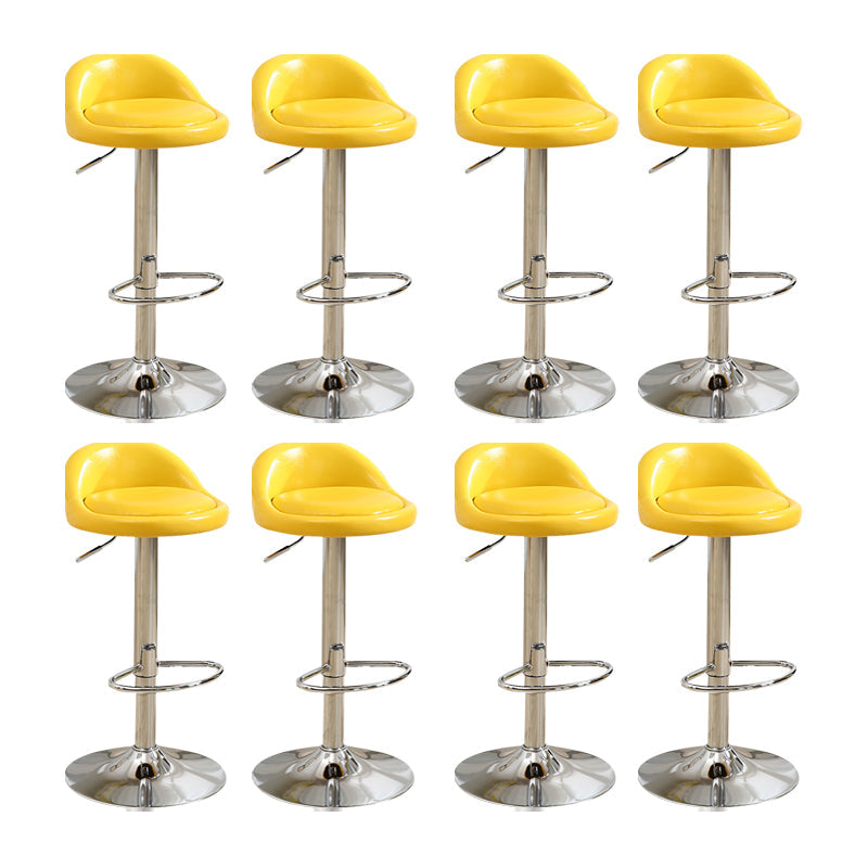 Skandinavischer Metallhocker Rundsitz gepolsterte Thekeschatzhocker