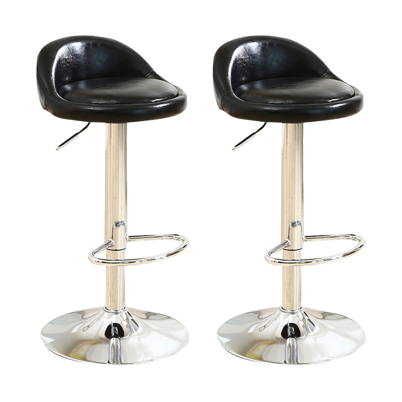 Skandinavischer Metallhocker Rundsitz gepolsterte Thekeschatzhocker