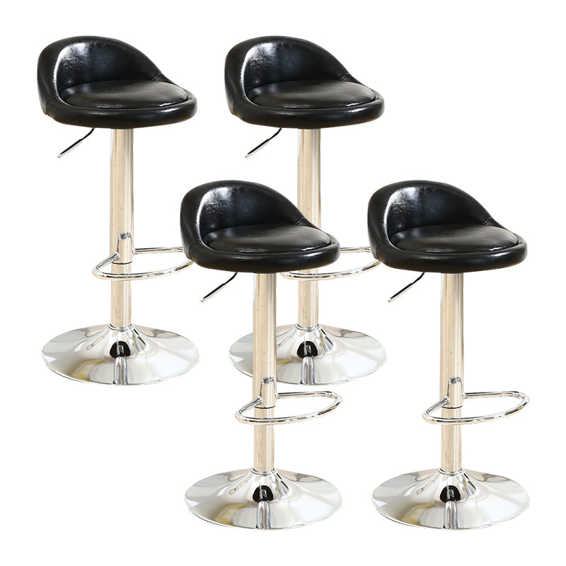 Skandinavischer Metallhocker Rundsitz gepolsterte Thekeschatzhocker