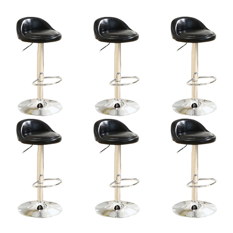 Skandinavischer Metallhocker Rundsitz gepolsterte Thekeschatzhocker