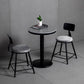 Industrial Metal Barstool Low Back Fabric Upholstered Counter Stool in Matte Finish Clearhalo 'Bar Furniture' 'Bar Stools' 'bar_stools' 'furn' 'furn_bar_stools' 'Furniture' 'Kitchen & Dining Furniture' 5847619