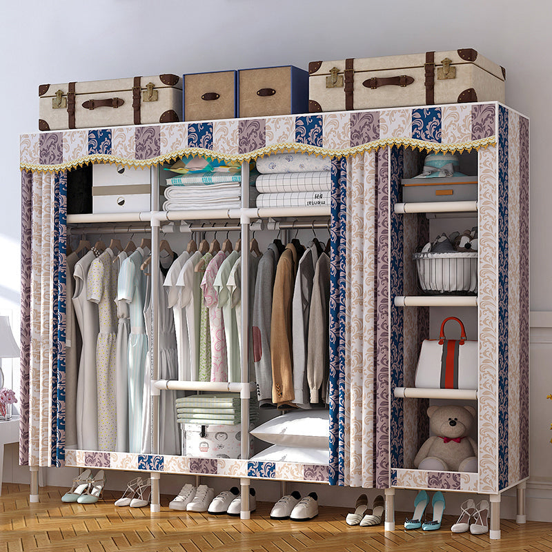 Armadio moderno per la casa in stile armadio in acciaio armadio del guardaroba con scaffali