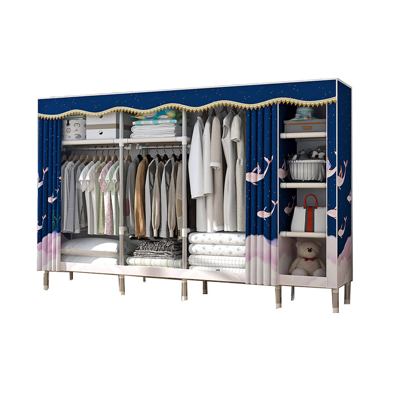 Armadio moderno per la casa in stile armadio in acciaio armadio del guardaroba con scaffali