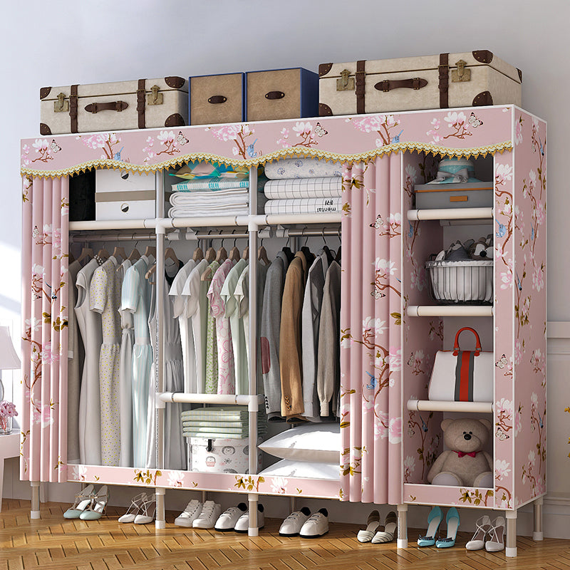 Armadio moderno per la casa in stile armadio in acciaio armadio del guardaroba con scaffali