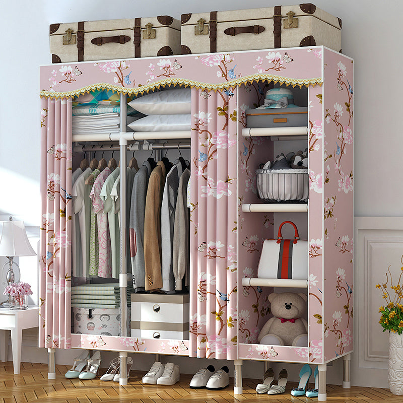 Armadio moderno per la casa in stile armadio in acciaio armadio del guardaroba con scaffali