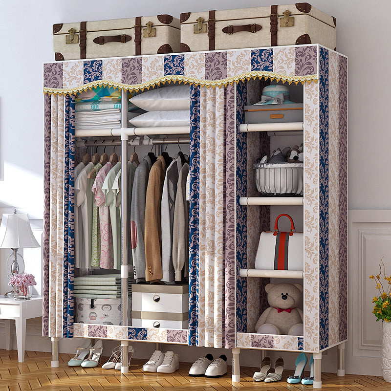 Armadio moderno per la casa in stile armadio in acciaio armadio del guardaroba con scaffali