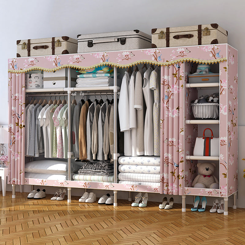 Armadio moderno per la casa in stile armadio in acciaio armadio del guardaroba con scaffali