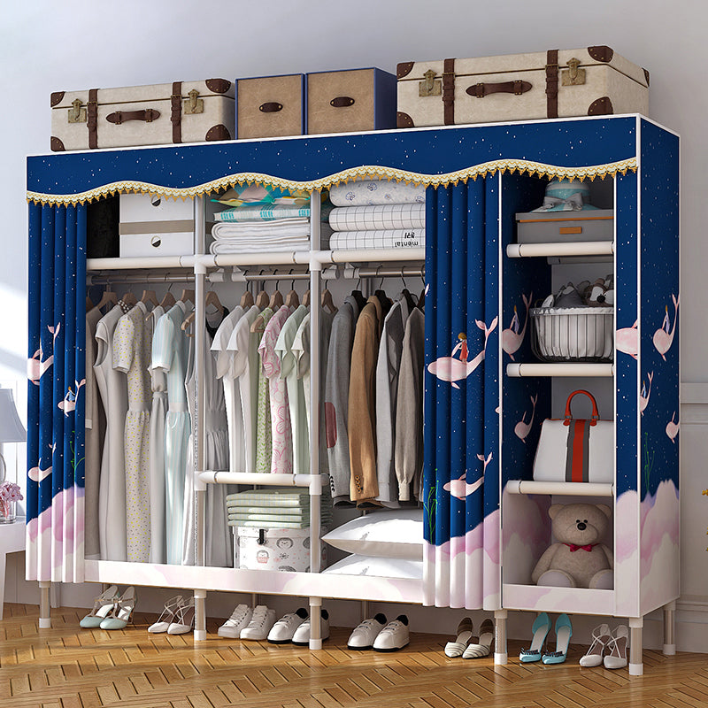 Armadio moderno per la casa in stile armadio in acciaio armadio del guardaroba con scaffali