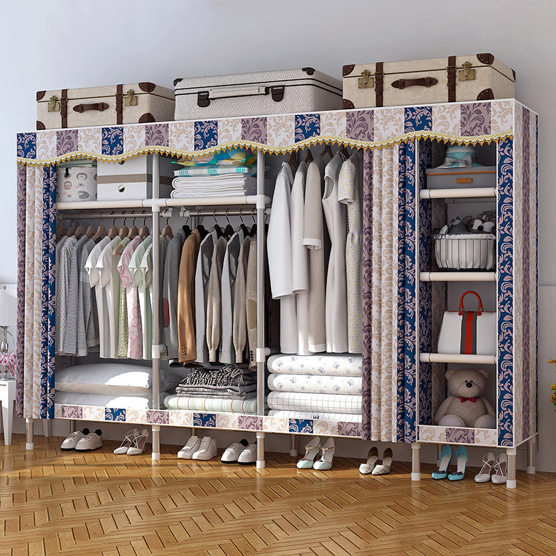 Armadio moderno per la casa in stile armadio in acciaio armadio del guardaroba con scaffali